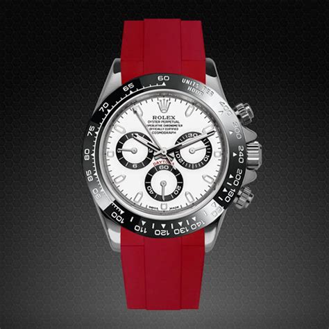 leren band voor rolex daytona|Rolex daytona red strap.